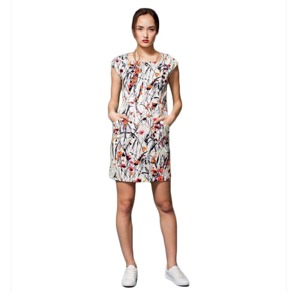 Alice’s Pig Rare Zooey’s Zipper Floral White Dress NWT Size 8